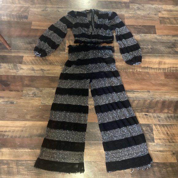 Miss 8 crocheted jumpsuit size small - Picture 1 of 10